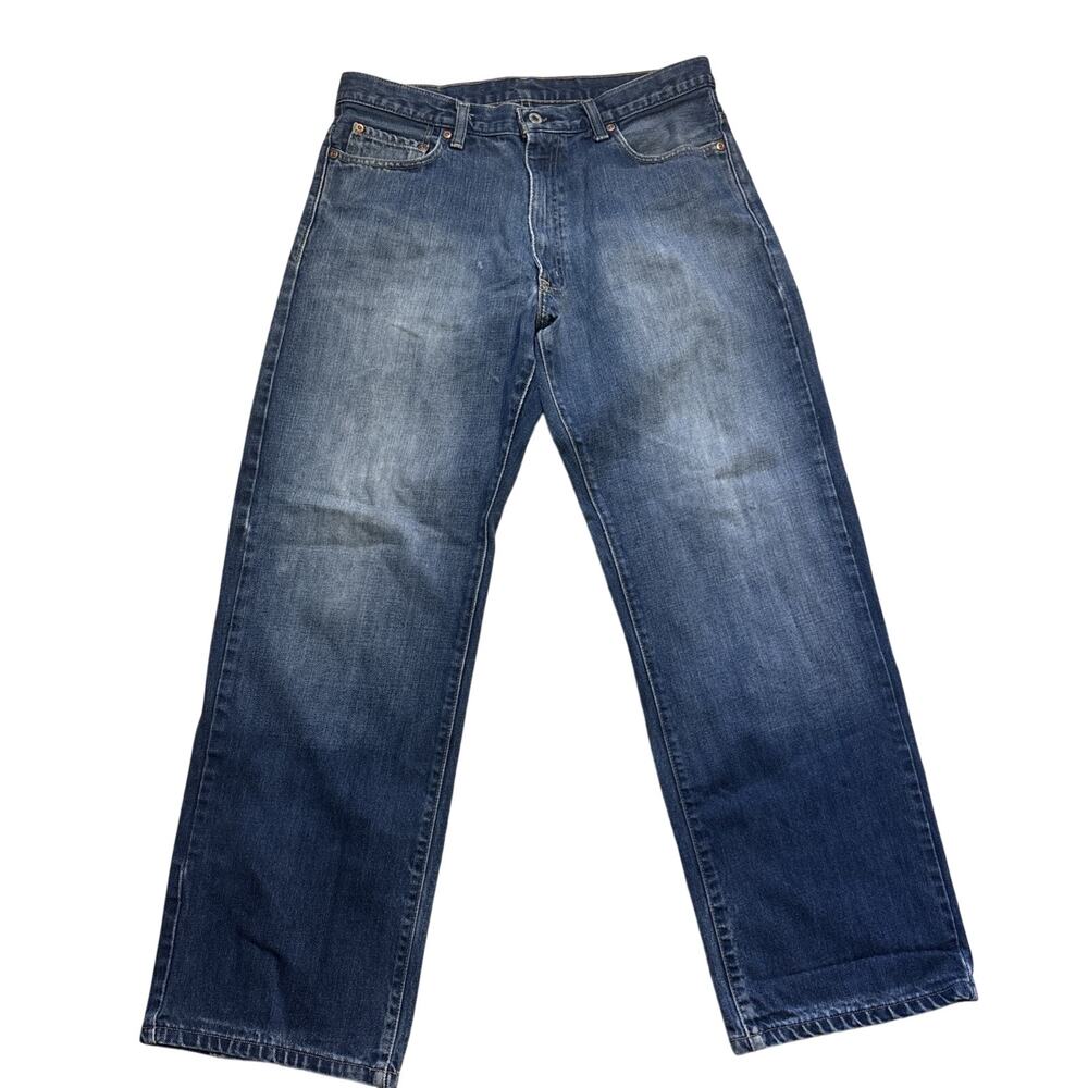 Vintage Polo Jeans Co Ralph Lauren RL Fillmore Dark Wash Blue Denim Jeans 33x32